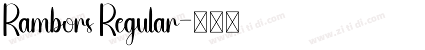 Rambors Regular字体转换
